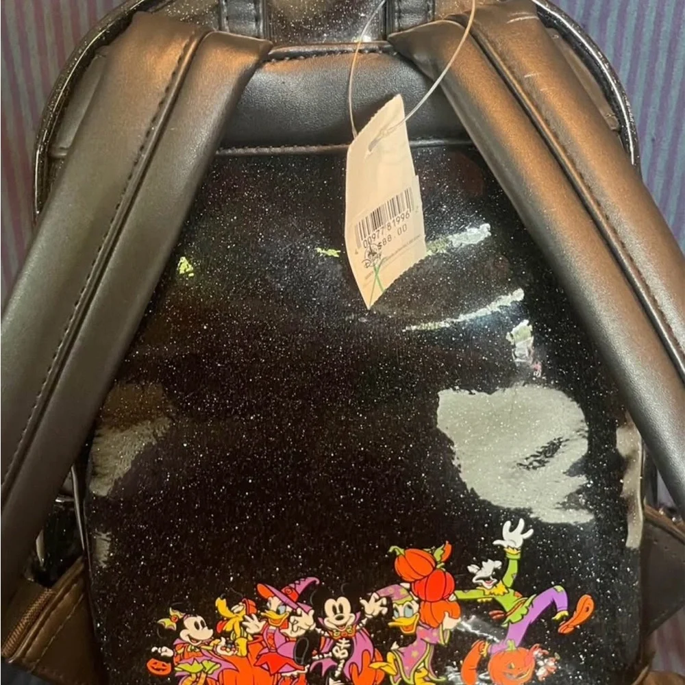 Loungefly Black and Orange Haunted House Backpack - Picture 2 of 3